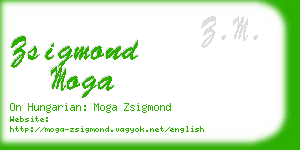 zsigmond moga business card